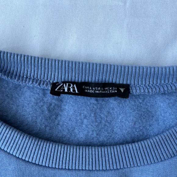 Dusty Blue Zara Cropped sweater - L - Picture 3 of 3
